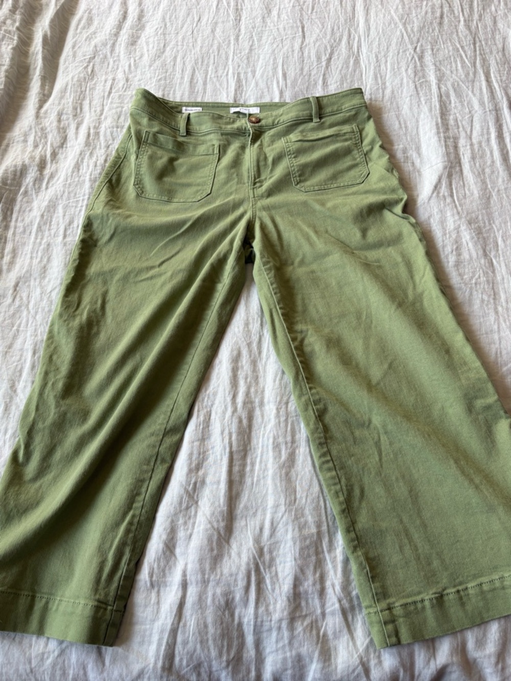 LOFT Palmer Wide-Leg Cotton Pants Sz 14